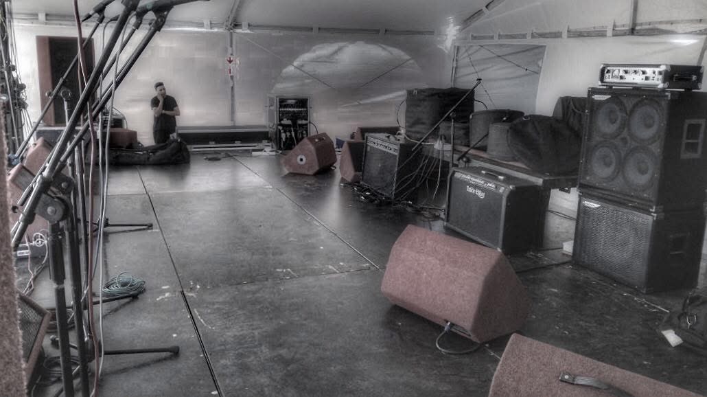 Outdoor corporate event stage production Cape Town